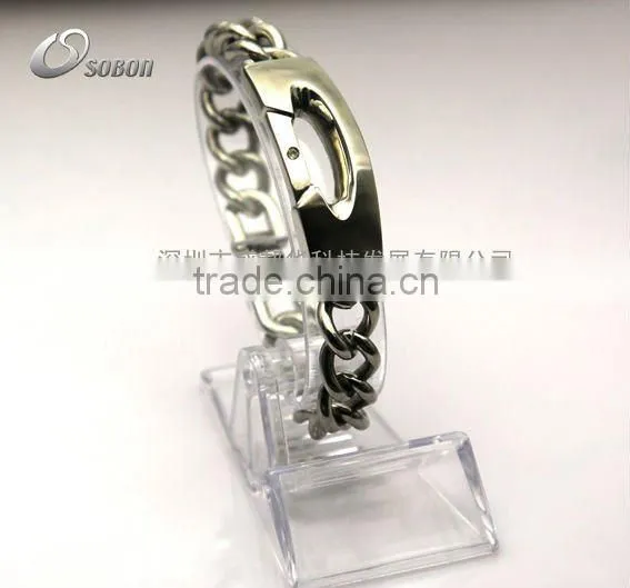 Pure titanium bracelet with pure germanium dots