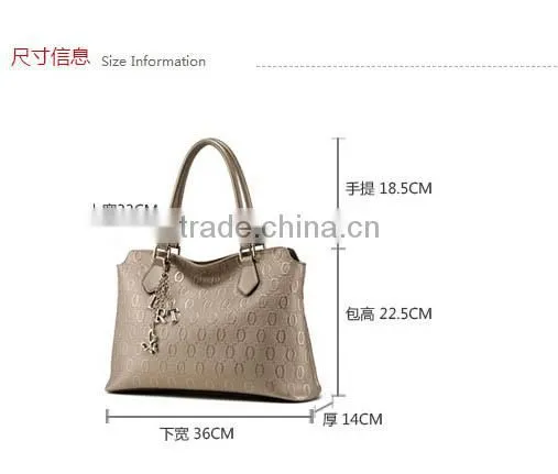 China's latest fashion wholesale chain embossed lady handbag