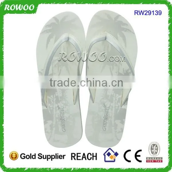 White and Green Low Price Ladies Sandals Girl Latest Flat Sandals