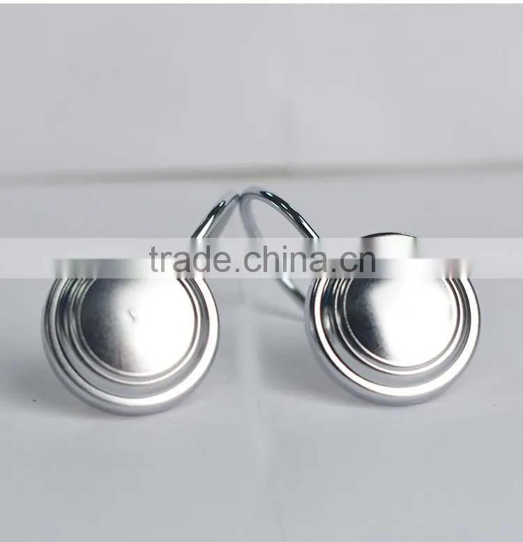 shower curtain hooks/shower curtain track hooks ,metal rounded shape curtain hanging hooks