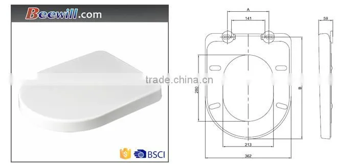 Sanitary ceramic toilet bathroom duroplast toilet seat cover
