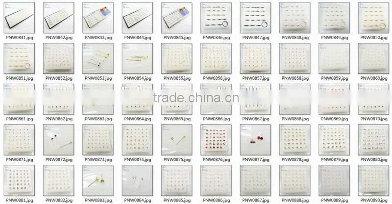 gold map shape sterling silver nose pins