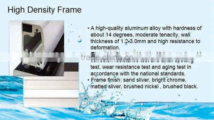China New Product Hinge Shower Door&Bathroom Tempered Glass Door