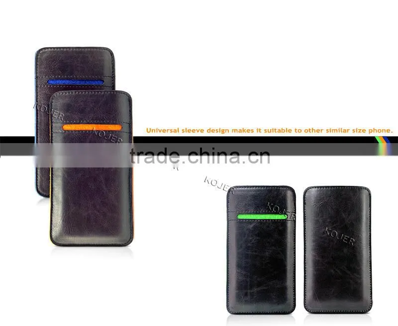 Business Style PU Leather Mobile Phone Pouch for Iphone6