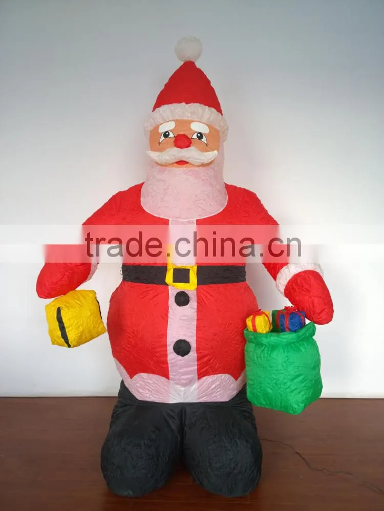 DJ-XT-33 lighted inflatable santa claus distribute gifts wholesale items street decoration