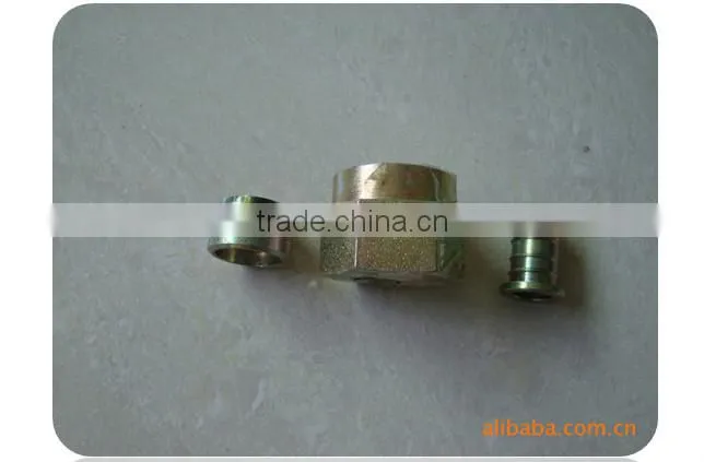 Nylon tube three pieces iron connector pipe fittings