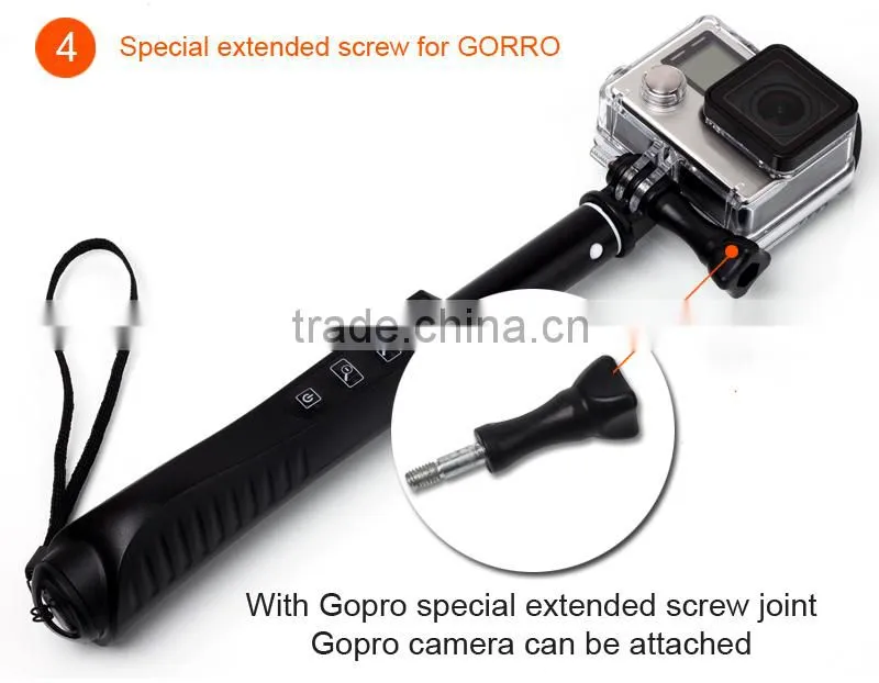 2015 extendable camera tripod monopod selfie stick