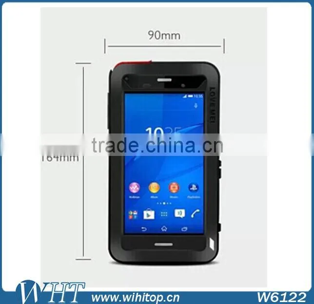 For Sony Xperia Z3 Waterproof Case, Love Mei Aluminum Waterproof Shockproof Dirtproof Case For Z3 With Gorilla Glass