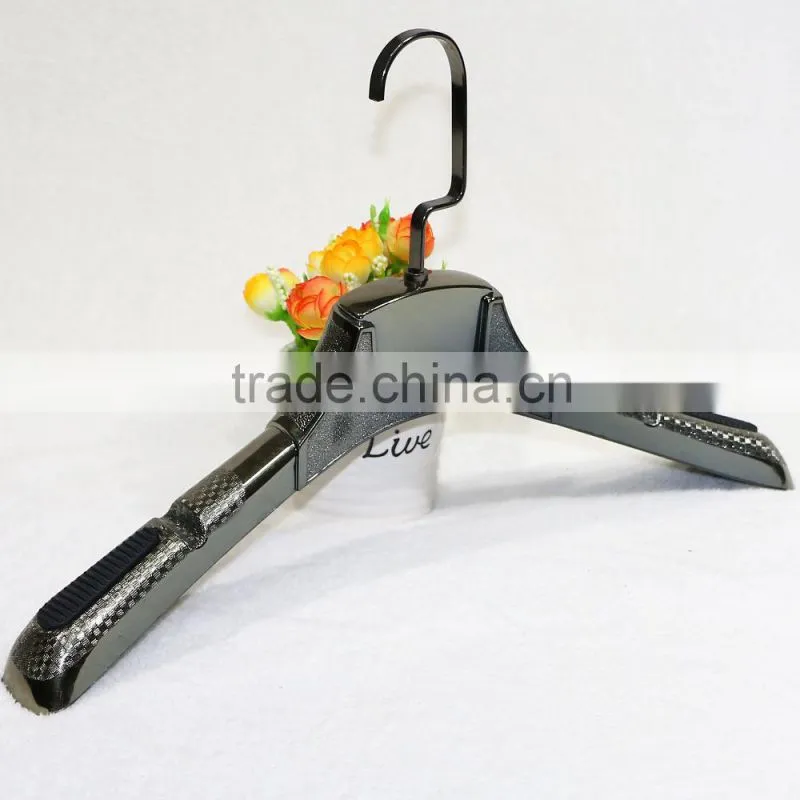 high quality glossy gold plastic clothes hanger for dress display