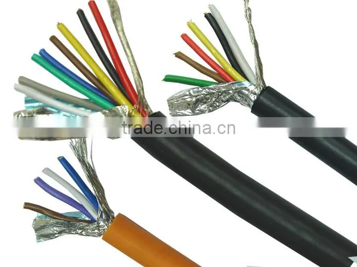 XLPO Insulated XLPO Sheath Copper Braid Screened Flexible Control Power Cable with 450/750V