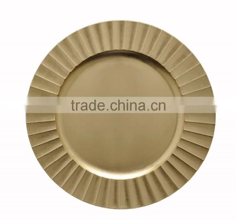 Gold charger plate