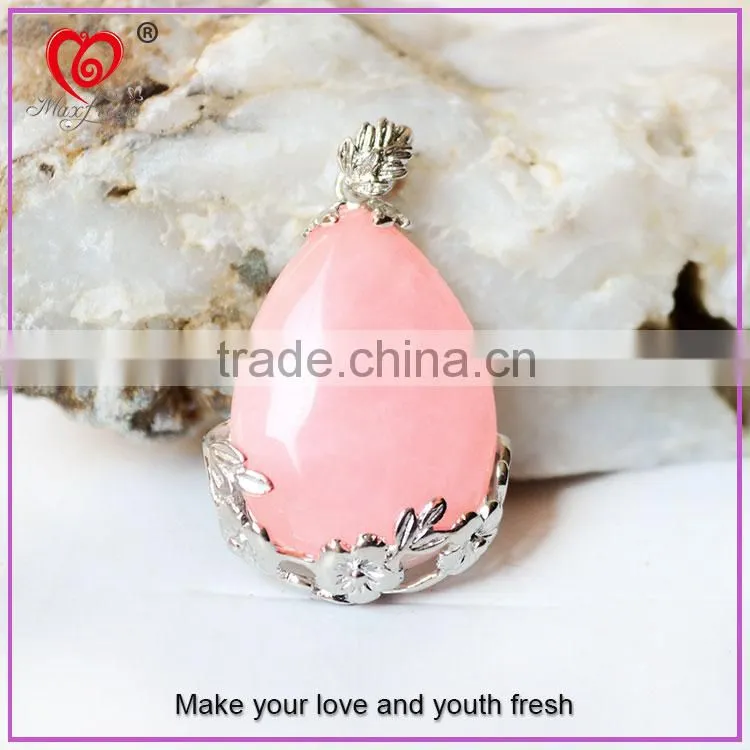 2016 fancy design drop quartz jewelry new coming drop necklace natural stone water drop pendant