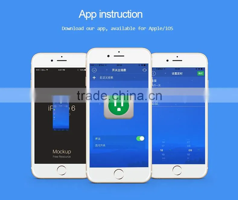 iOS Android phone Free App control Smart wifi socket plug