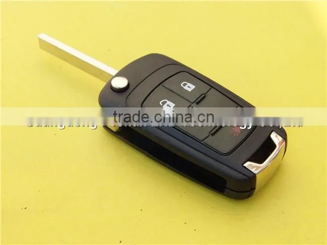 Flip key remote fob case cover for Chevrolet Cruze HU100 4 button car key blank