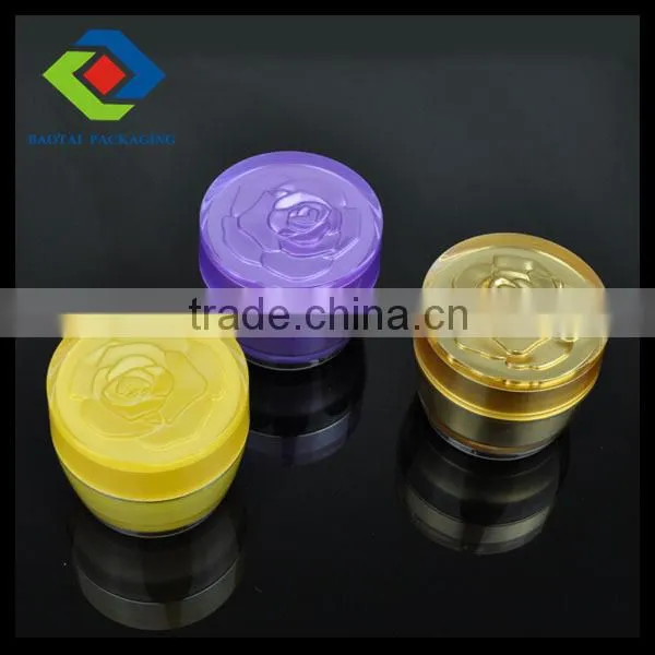 30g transparent yellow cosmetic jar for capsule/medical packaging