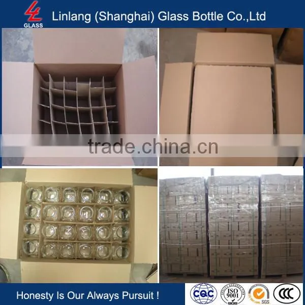 Transparent color with double caps glass ink bottle