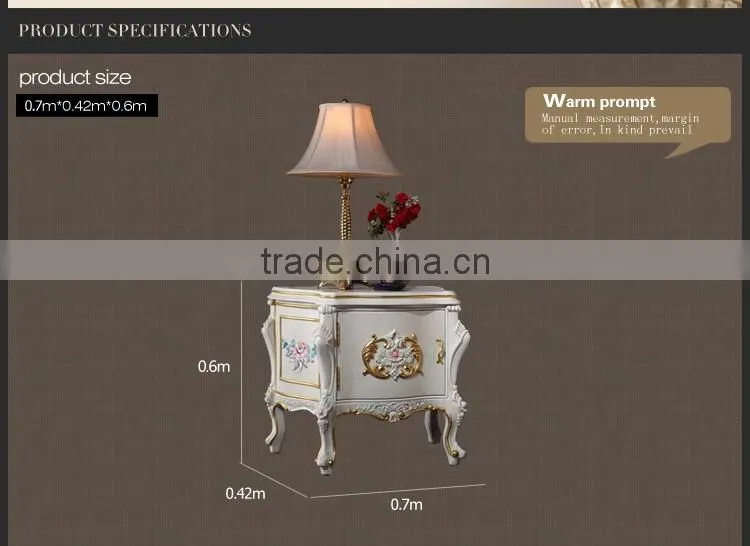 luxury european furniture - baroque antique solid wood bedstand-Monarchy furniture