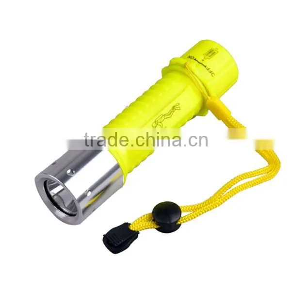 Plastic Body Wrist Strap Flashlights Diving XML T6 LED Flashlights Diving