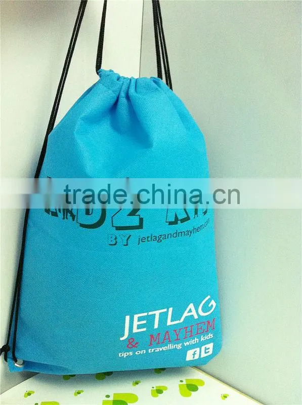 Non woven promotional drawstring shoe bags for shopping