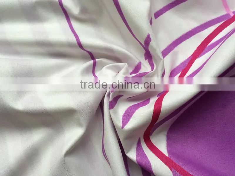 Soft handfeel pigment print bed sheet material