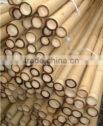 Bark fence with bamboo pole