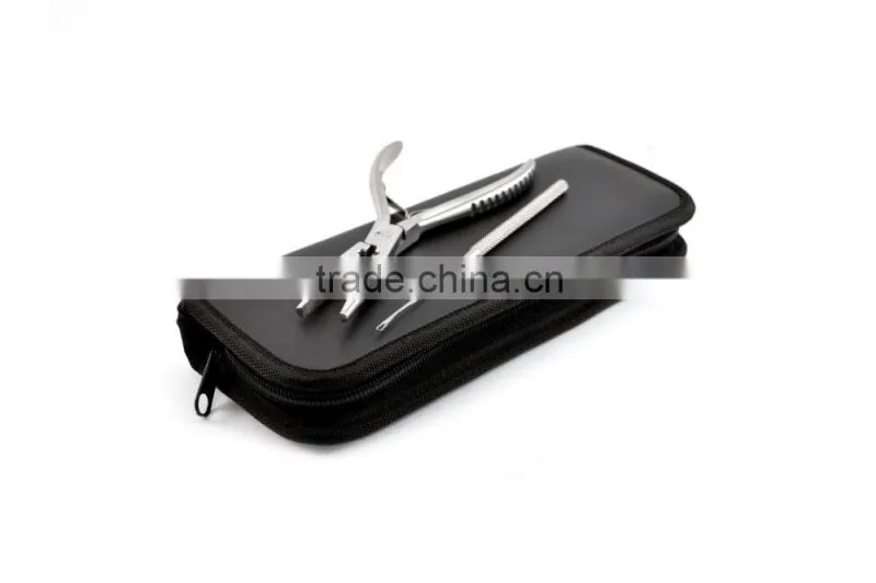 Hair Extensions Dual Slot Nose Plier With Latch Hook Kit