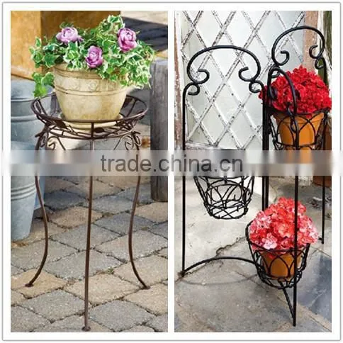 2015 hot metal flower shelf rack for garden balcony