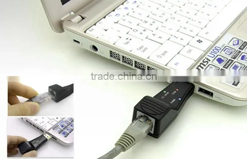 blak Usb 2.0 external network latest lan card with led light High Speed 480Mbps