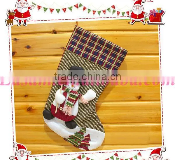 Bulk handmade woven party occasion christmas stockings 45*28cm