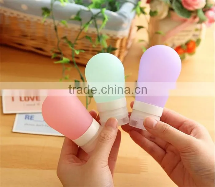 2015 new stylish colorful silicone travel packing bottle