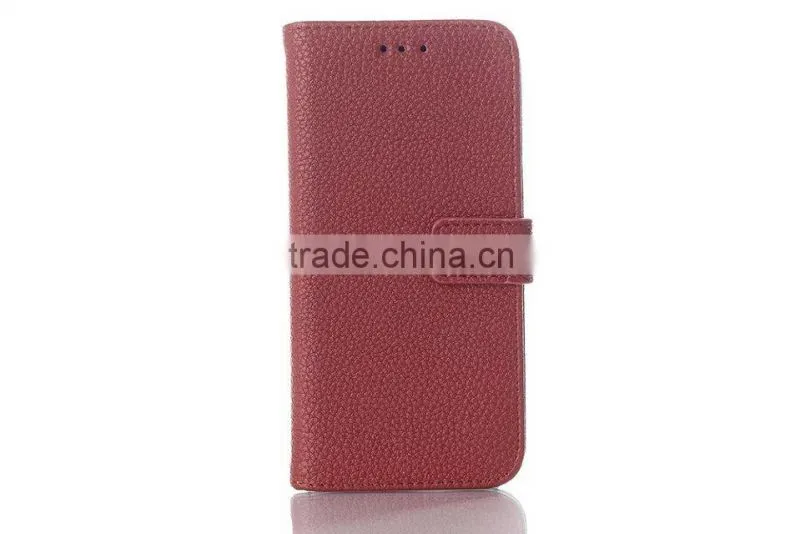 Litchi wallet leather case for HTC One M8 mini