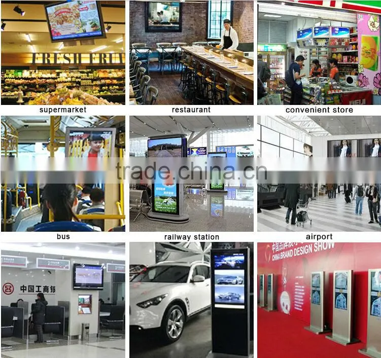 Customized sizes shopping mall advertising touch screen kiosk
