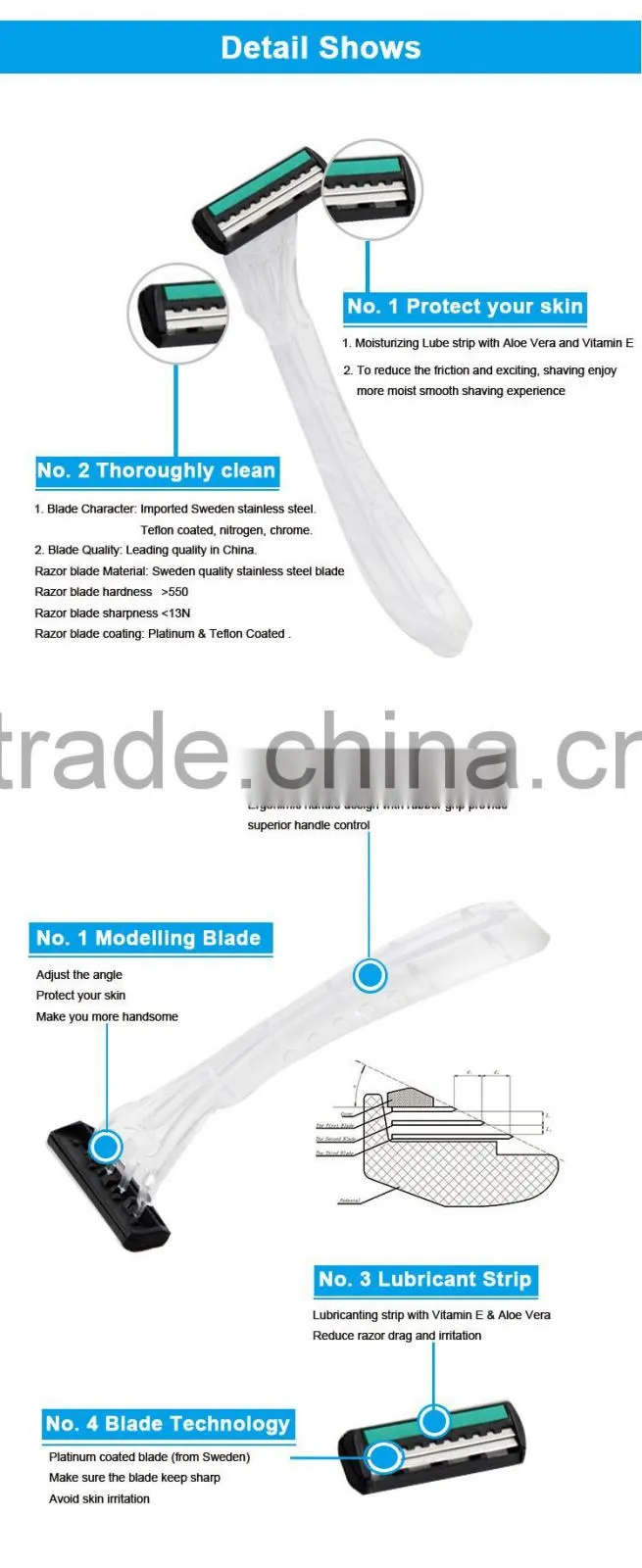 Twin Blade shaving razor manufacturer