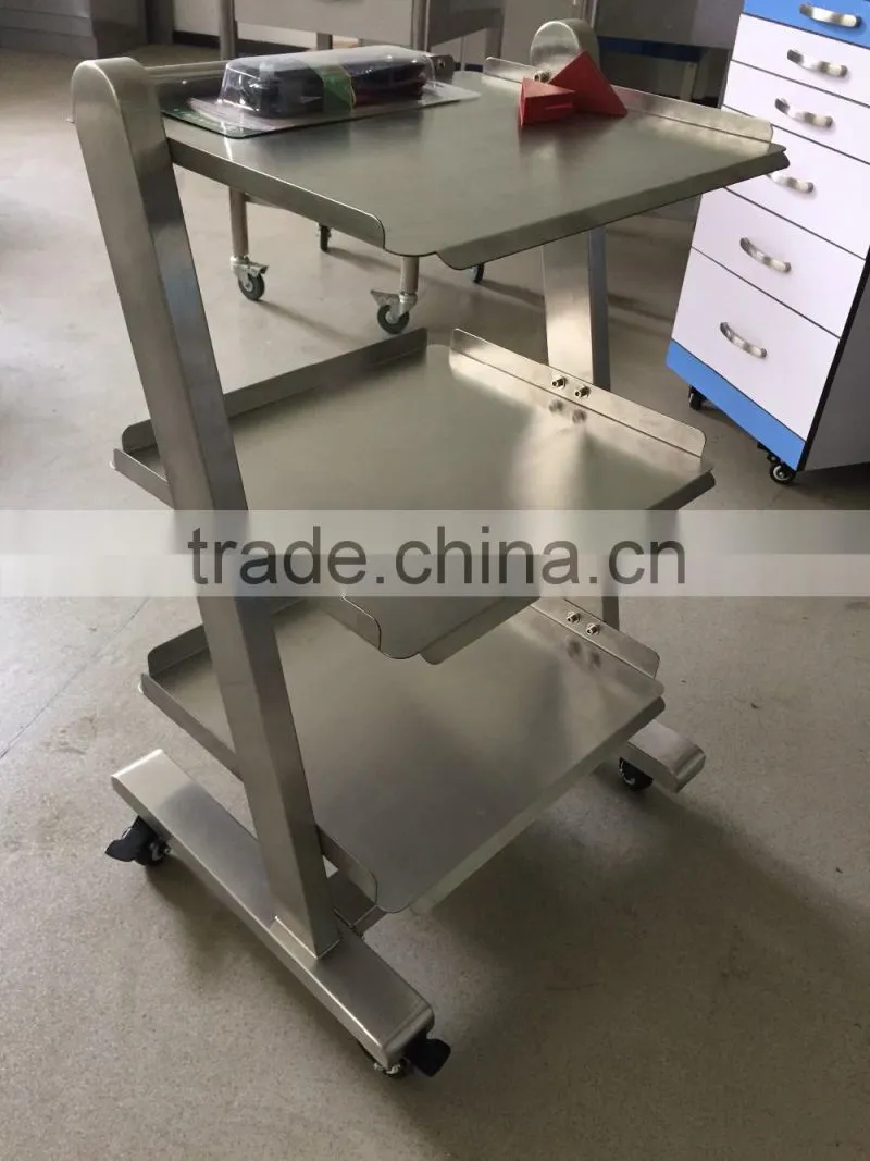 New ! High grade stainless steel Dental clinic trolley, mobile cabinet !