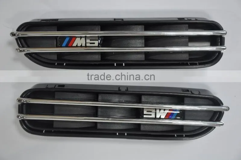 For BMW 5 Series E60 E61 M5 Side Fender ABS Matte Black Side Grills Side Vent