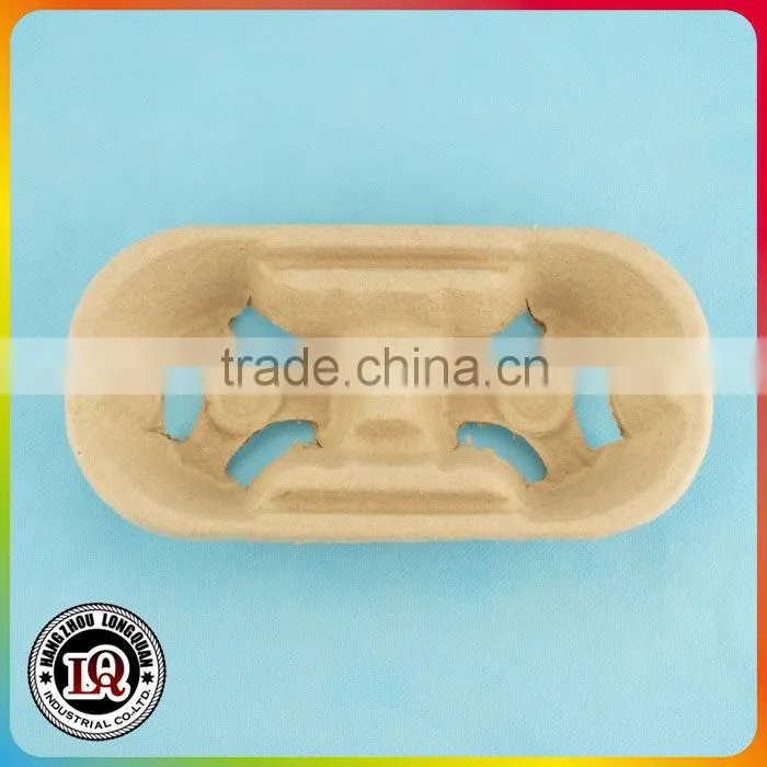 Disposable Biodegradable Pulp 4 Cups Holder Tray