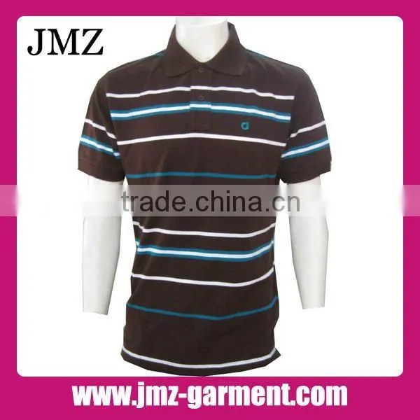 Mens yarn dyed stripe polo shirt