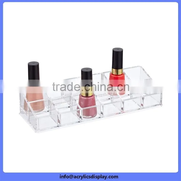 Made in china hot sale promotion small clear acrylic nail polish display