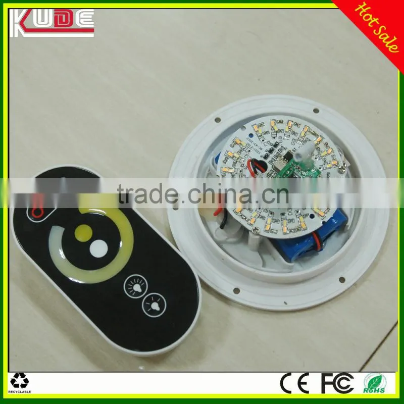 Cool and warm white color LED light base glowing lamp with RF touch remote