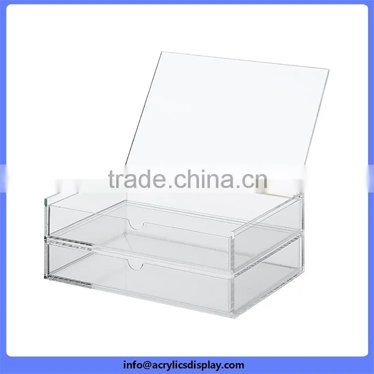 China gold supplier super quality acrylic jewelry box with magnet