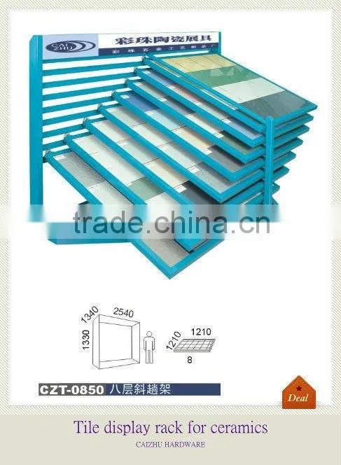 Lying single side tile display rack for ceramics
