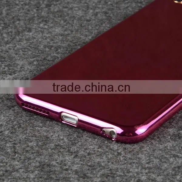C&T Metal Coated Soft TPU Rubber Silicone Gel back Case Cover for iPhone 6 Plus / 6s Plus