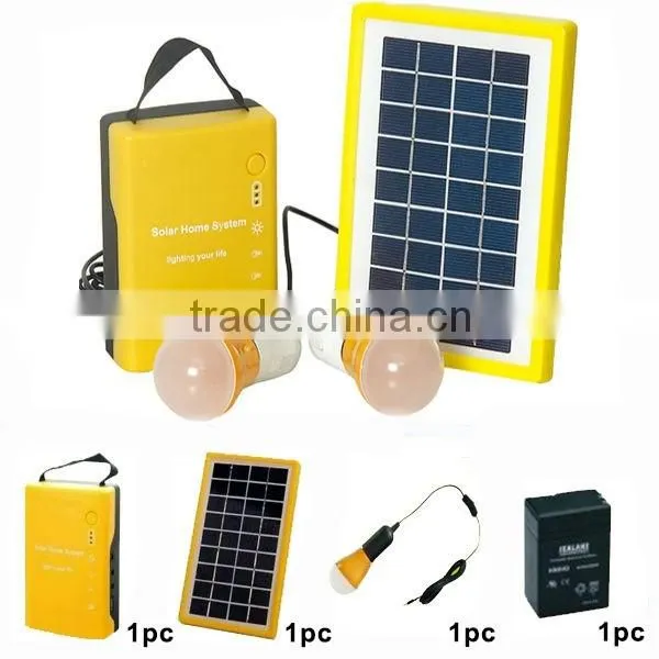 3w portable solar power lighting kits for home and camping use