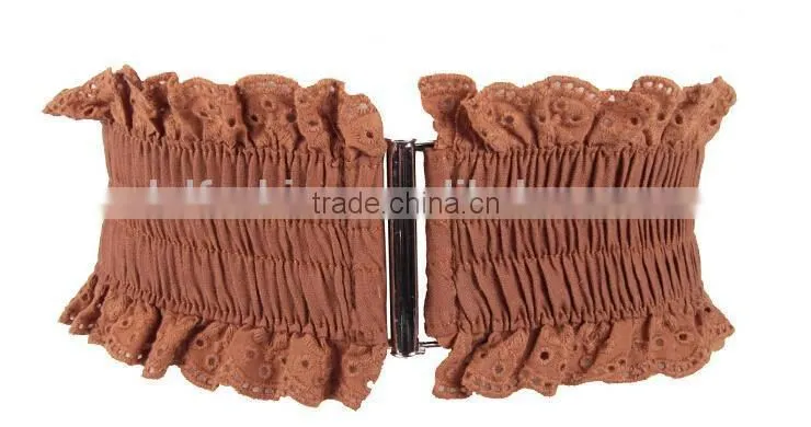 6cm width lace elastic waist with Lash to buckle belt
