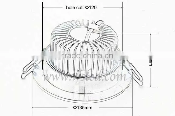 12W Downlight LED with CE C-TICK RoHS