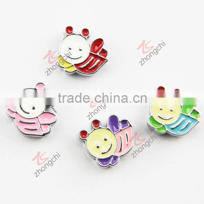 8MM colorful metal enamel custom charms