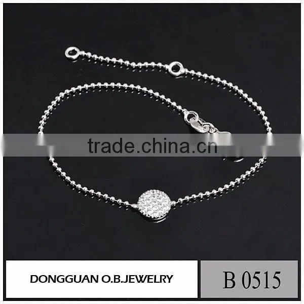New arrival rhodium plated cheap handmade bracelet