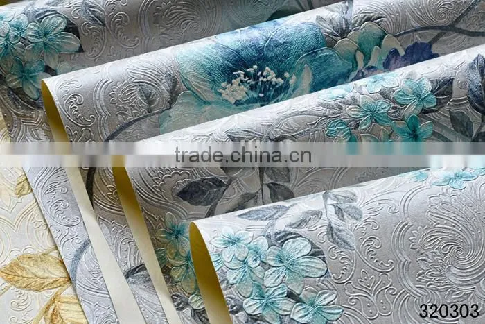 foam backed vinyl wallpaper with big flower