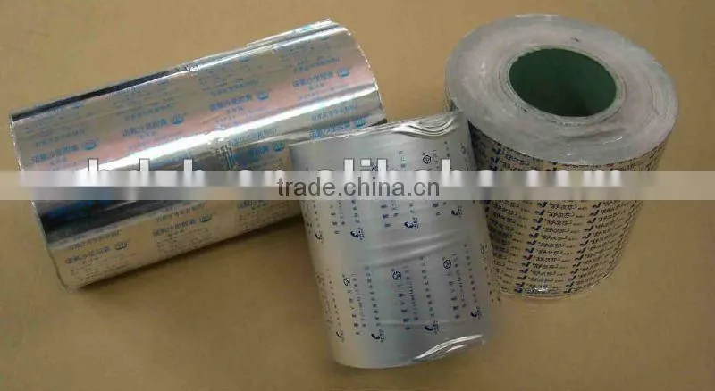 Qulaity pharmacy aluminum blister foil heat sealing with pvc/pvdc