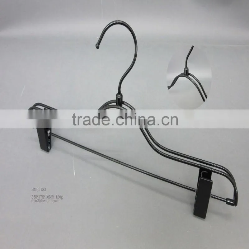 HH ctopper gold finishing metal metal coat expandable clip clothes hanger adjustable clothes hanger
